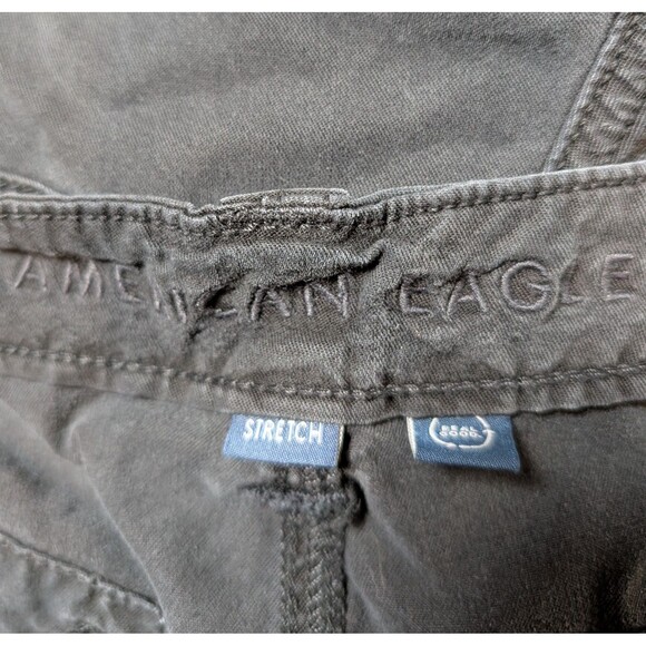 American Eagle Size 8 Short Super High-Rise Baggy Wide Leg Cargo Stretch Pants - Picture 7 of 11